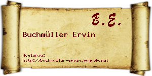 Buchmüller Ervin névjegykártya