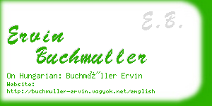 ervin buchmuller business card